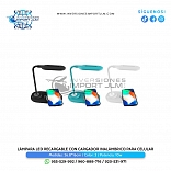 LAMPARA LED TACTIL RECARGABLE CON CARGADOR INALAMBRICO PARA CELULAR 