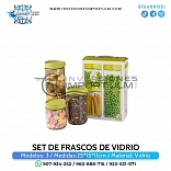 SET DE FRASCOS DE VIDRIO