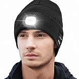 GORRO CON BLUETOOTH Y LUZ LED RECARGABLE