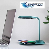 LAMPARA LED TACTIL RECARGABLE CON CARGADOR INALAMBRICO PARA CELULAR 