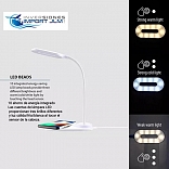 LAMPARA LED TACTIL RECARGABLE CON CARGADOR INALAMBRICO PARA CELULAR 