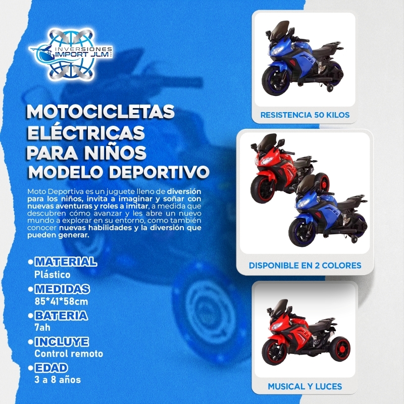 IMPORT JLM S.A.C. - MOTOCICLETA PARA NIÑOS 