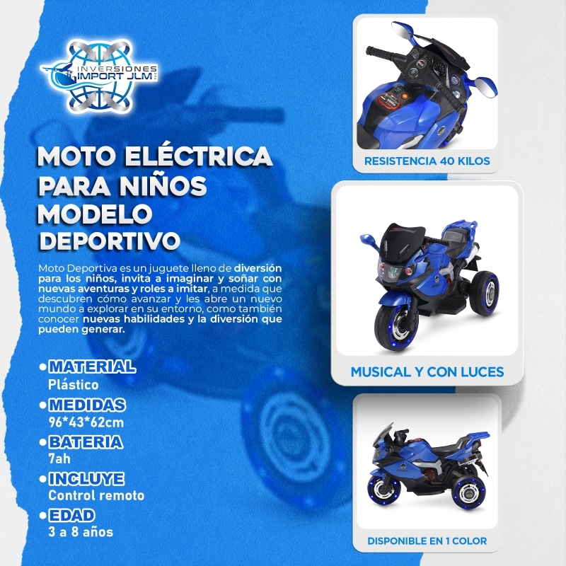 IMPORT JLM S.A.C. - MOTO ELECTRICA PARA NIÑO