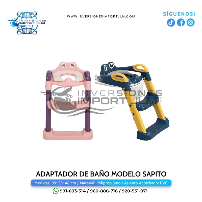 IMPORT JLM S.A.C. - ADAPTADOR DE BAÑO MODELO SAPITO + ASIENTO PVC