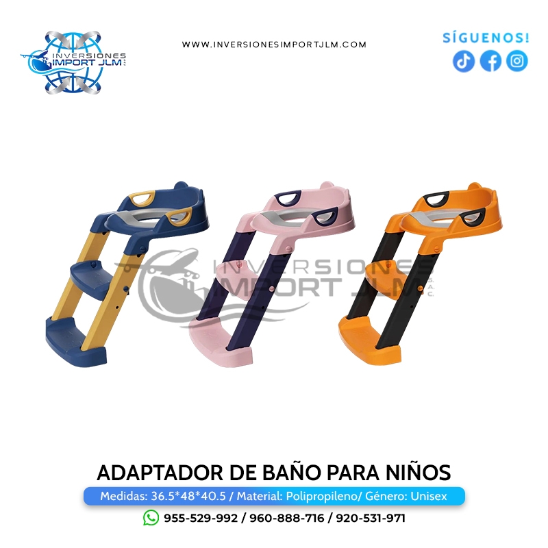 IMPORT JLM S.A.C. - ADAPTADOR DE BAÑO PARA NIÑOS CON ESCALERA PLEGABLE