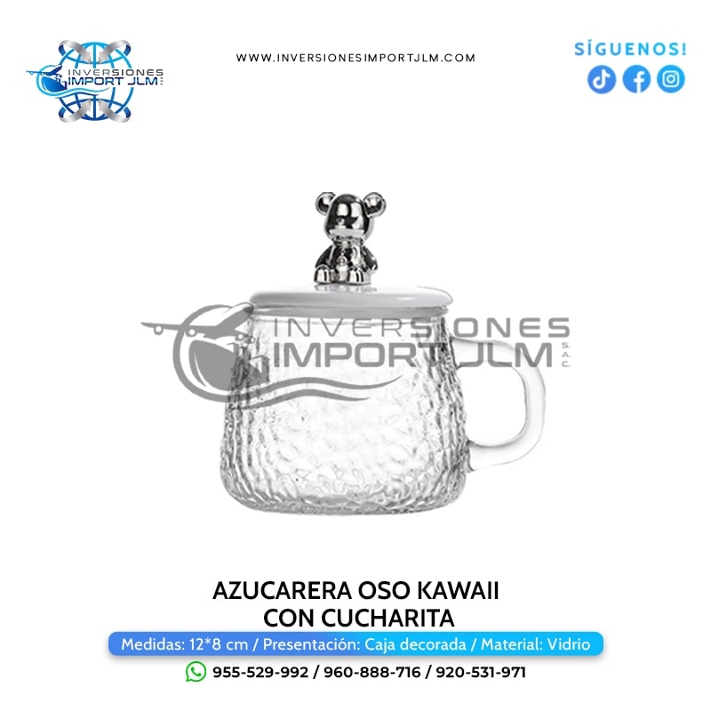 IMPORT JLM S.A.C. - AZUCARERA MODELO »OSO KAWAII« CON CUCHARITA