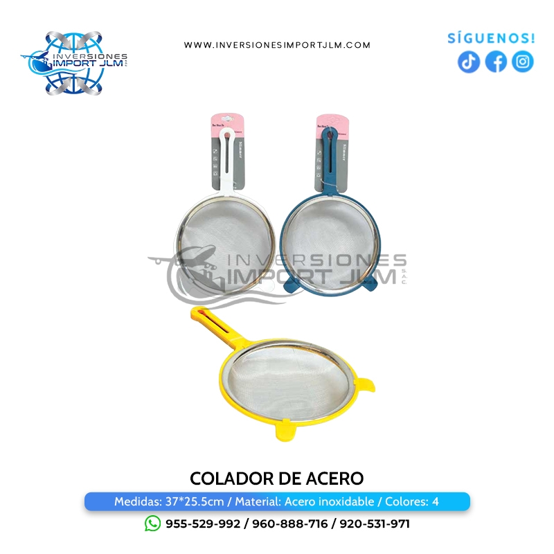 IMPORT JLM S.A.C. - COLADOR DE ACERO