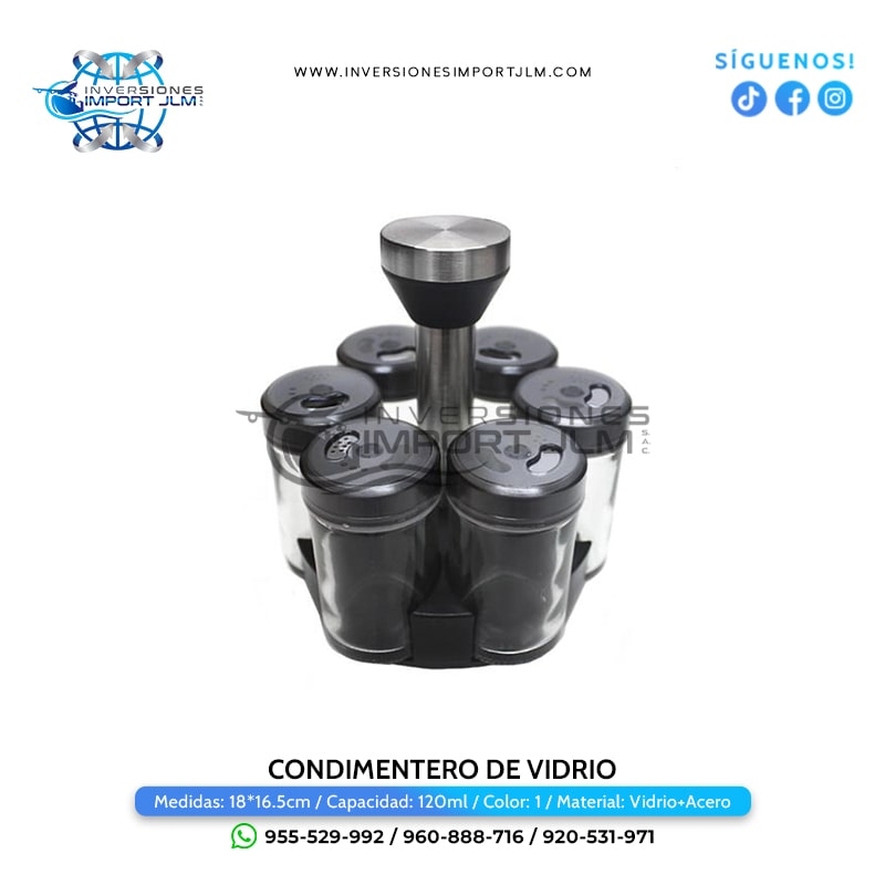 IMPORT JLM S.A.C. - CONDIMENTERO DE VÍDRIO 