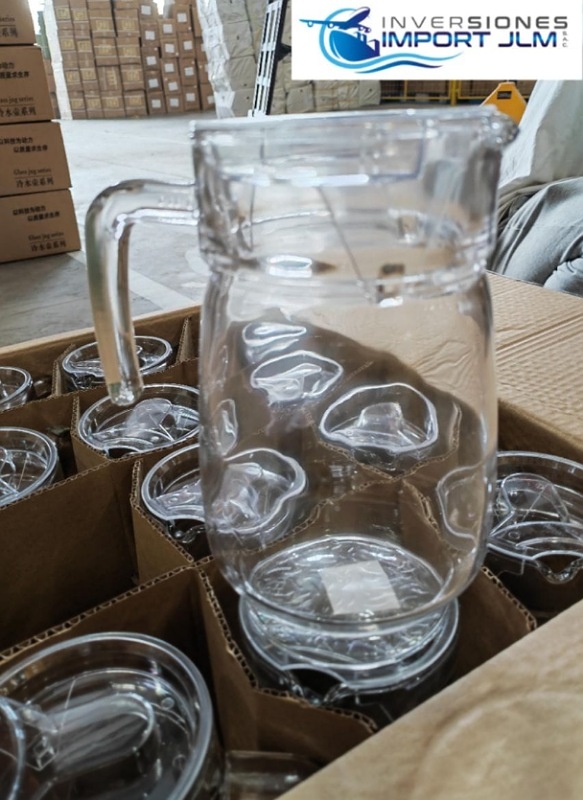 JARRA DE VIDRIO DE 1.2 LITROS CON TAPA ACRILICO