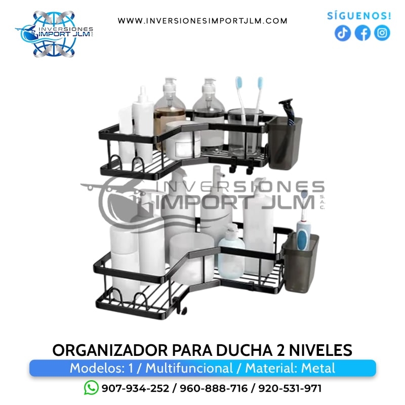 IMPORT JLM S.A.C. - ORGANIZADOR PARA DUCHA DE 2 NIVELES