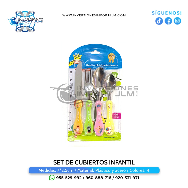IMPORT JLM S.A.C. - SET DE CUBIERTOS INFANTIL