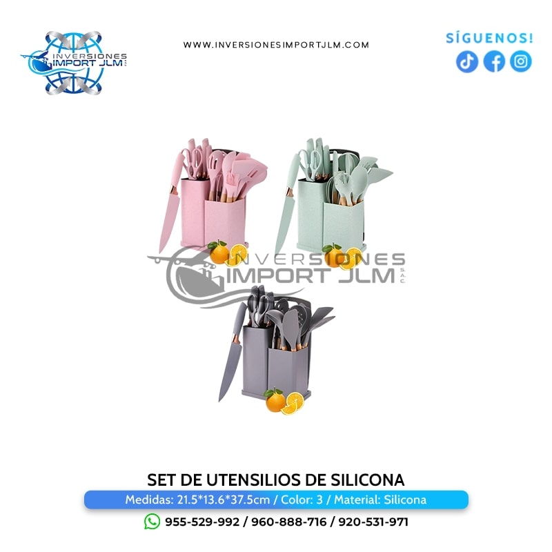 IMPORT JLM S.A.C. - SET DE UTENSINSILIOS DE COCINA DE SILICONA