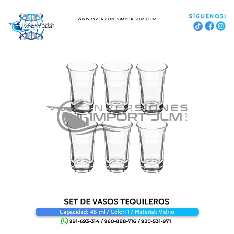 IMPORT JLM S.A.C. - SET DE VASOS TEQUILEROS
