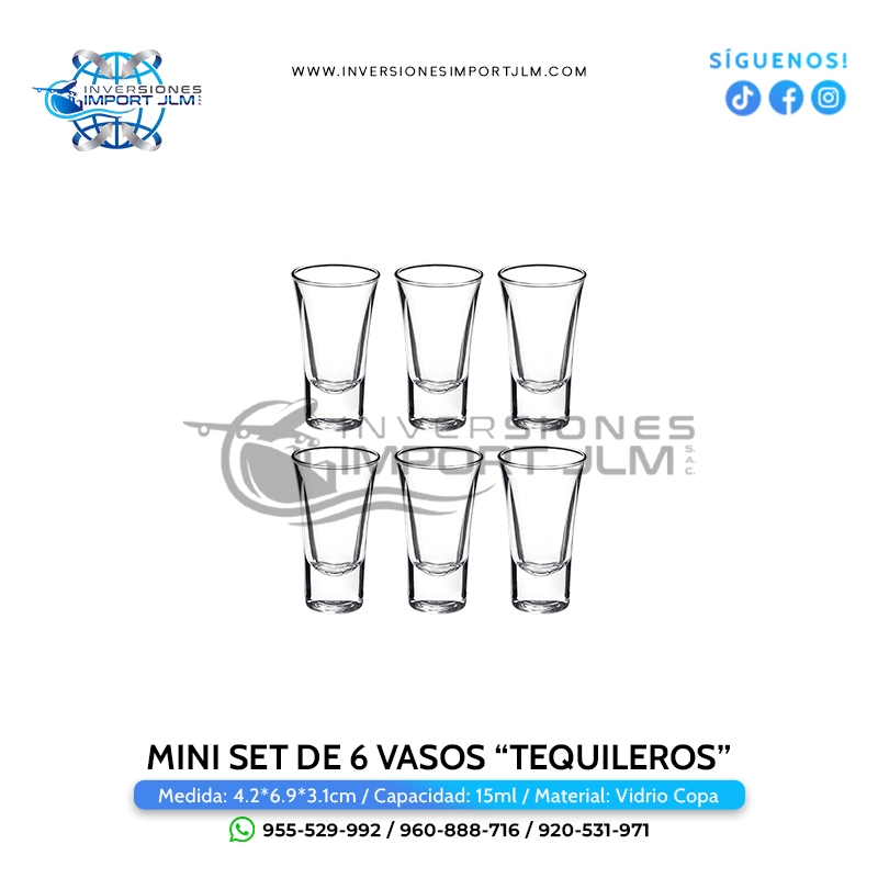 IMPORT JLM S.A.C. - MINI SET DE 6 VASOS »TEQUILEROS«